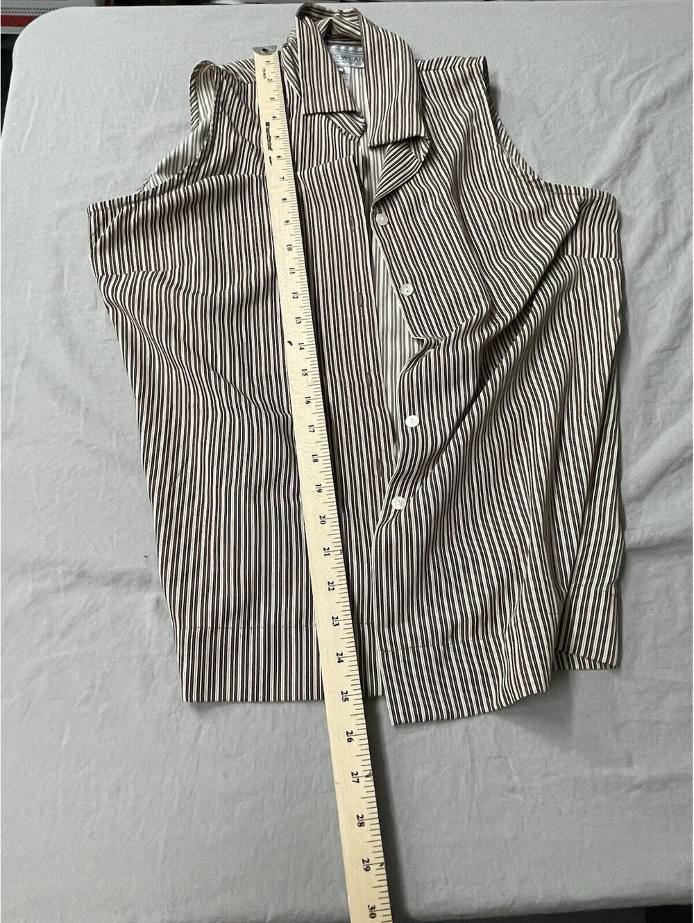 Vintage Jones Wear Collared Vest Size 8 Stripes - Picture 4 of 4